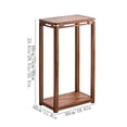 thumbnail image 2 of Walnut Bonsai Rack with Metal Finish, Living Room Floor Standing Wood Plant Shelves, 2 of 6