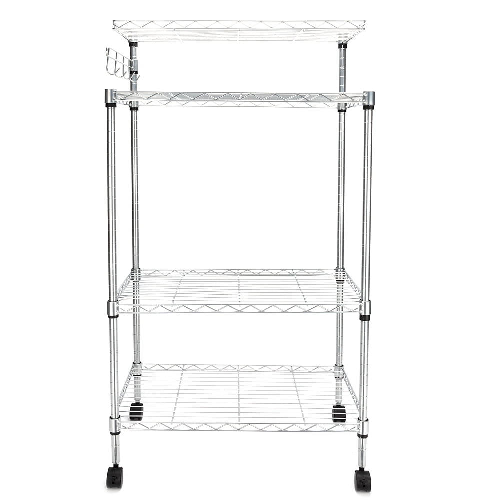 Kepooman Microwave Stand, 4Tier Bakers Racks for Kitchen, Kitchen