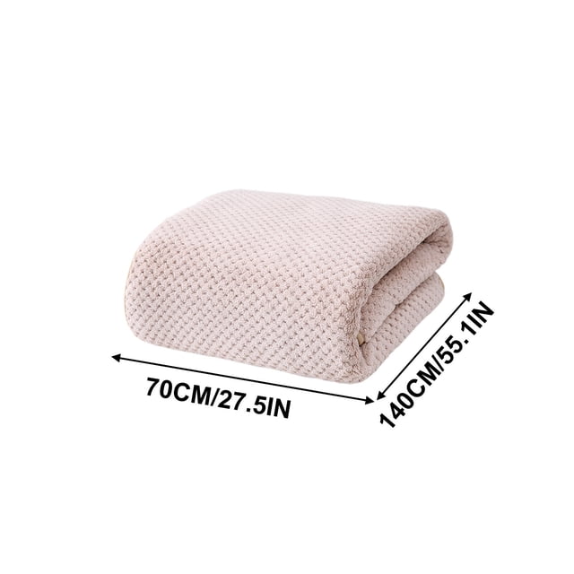 Yhmxh Toallas de algodón de color liso con estampado de piñas, toalla de baño de felpa de alta densidad para adultos, toalla de baño ampliada de color liso, toalla de mano gruesa de 140x70cm