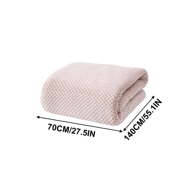 Yhmxh Toallas de algodón de color liso con estampado de piñas, toalla de baño de felpa de alta densidad para adultos, toalla de baño ampliada de color liso, toalla de mano gruesa de 140x70cm