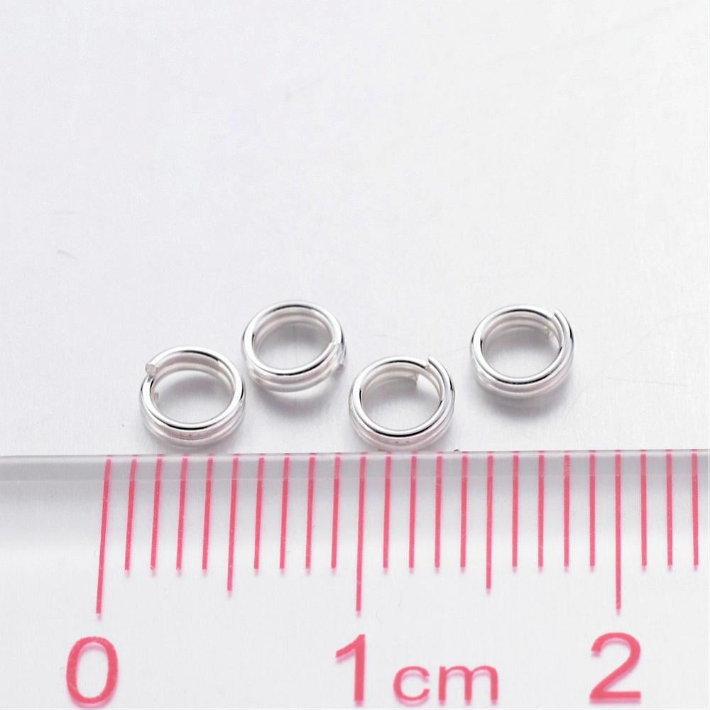 1000gs Iron Split Rings Double Loops Jump Rings Cadmium Free & Lead Free Silver color Plated 4x1.4mm about 3.3mm inner diameter about 20000pcs/1000g