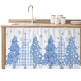 thumbnail image 2 of Blue Christmas Cabinet Curtain 32"Wx55"L,Dustproof Pantry Door Curtain with Self Adhesive Tape,Blue Plaid Xmas Tree Snowflake Winter Tall Storage Cover Privacy Drape for Bathroom Kitchen Laundry Room, 2 of 9