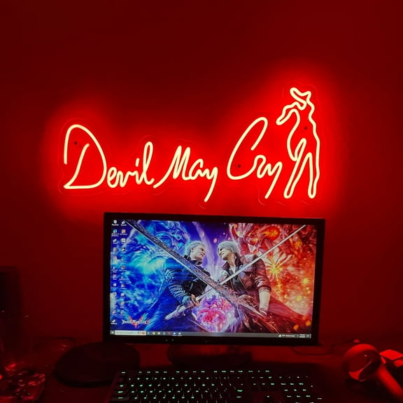 Devil May Cry LED  Neon Sign,DMC Sign,Video Game Neon Sign 24 x 10.68 Inch