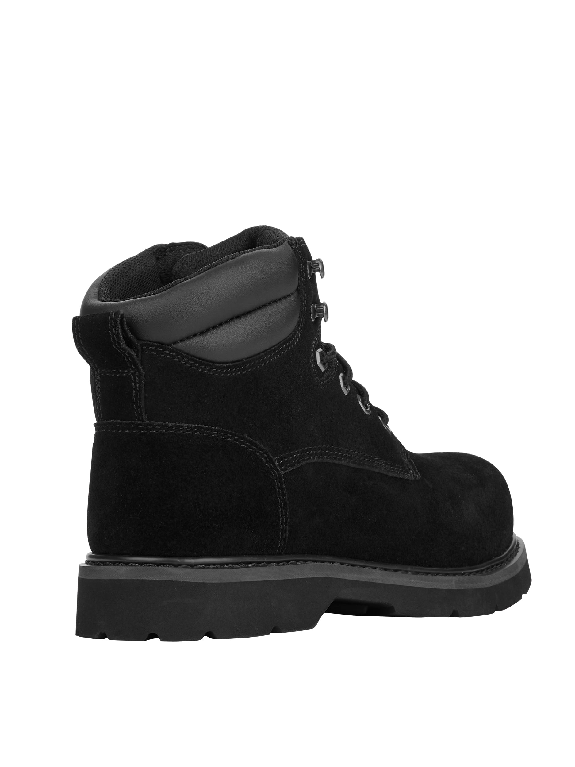 black suede work boots