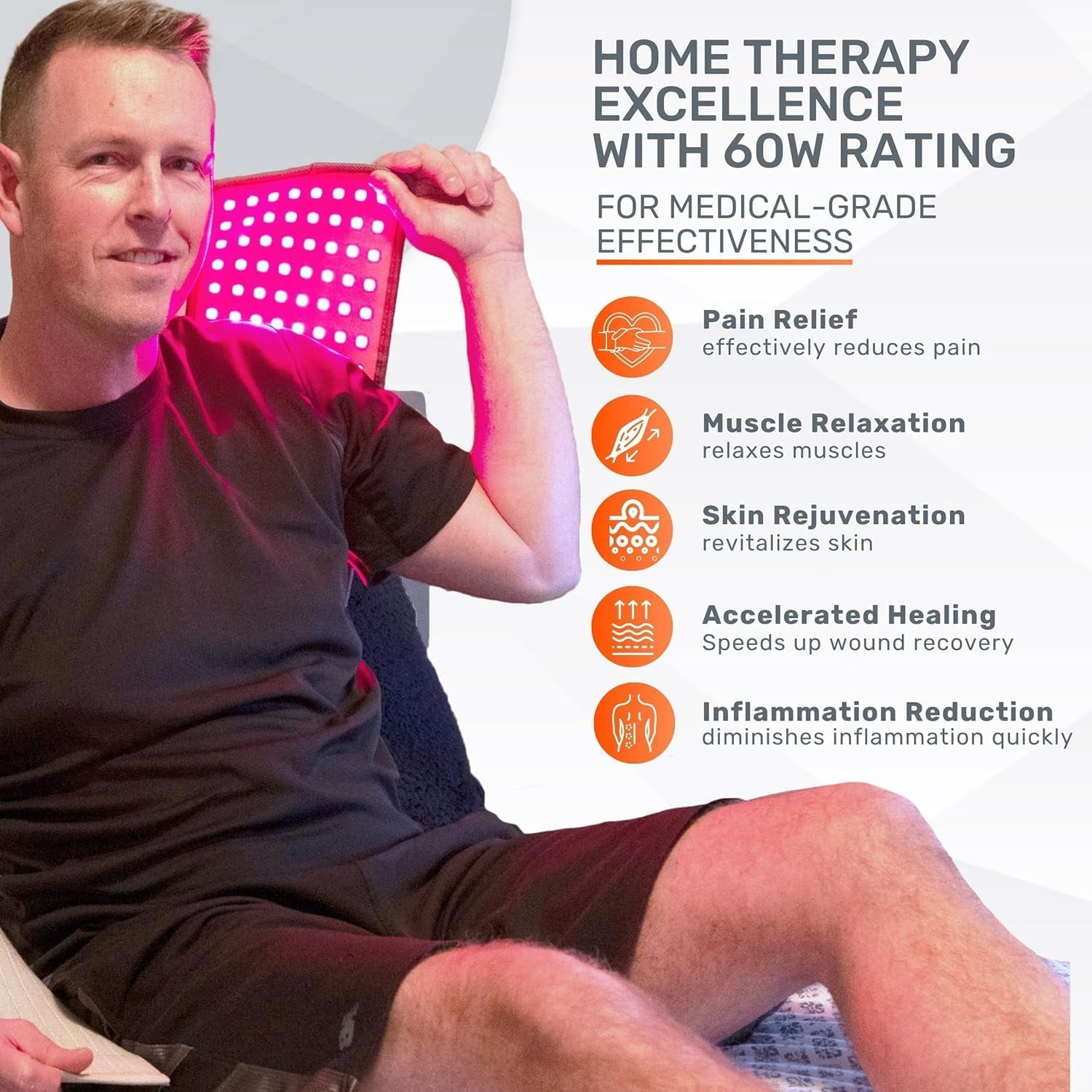 LOOKEE® HealGlow™  Pro LED Wellness Belt – 360 LEDs Red & Near-Infrared Light Wrap Programmable with 10 Custom Modes