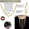 thumbnail image 5 of PROSTEEL Figaro Chain Necklace 6mm 18 Inches 14K Gold Plated Birthday Valentines Day Jewelry Gift for Men Women Adults Age, 5 of 7