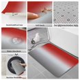 thumbnail image 6 of Red Gray Ombre Bath Mat 3 Piece Bathroom Rug Set, Modern Gradient Abstract Art Non Slip Bath Rug Contour Mat and Toilet Lid Cover, Absorbent Shower Mats Soft Bath Rugs and Mats Sets, 6 of 8