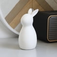 thumbnail image 4 of veasfak Adorable Easter Bunny Figurines Sculpture Ceramic Crafts Miniature Animal Rabbit B 7.6x12.6cm, 4 of 9