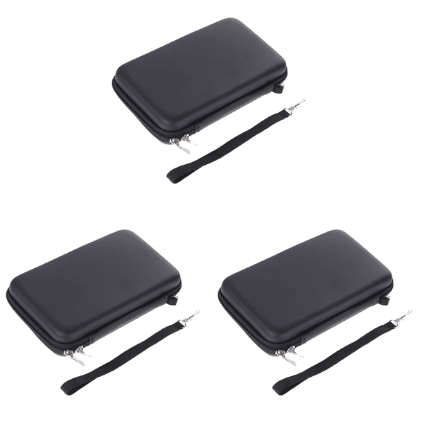 DQrwqpou Funda Rígida Transporte Piel Negra para 3DS XL LL Con Correa