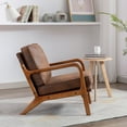 thumbnail image 6 of Living Room Chairs Arm Chair With Curved Edges Solid Wood Frame And Legs Upholstered Accent Chair For Office Bedroom Living Room, 6 of 9