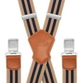 thumbnail image 6 of BIGLUFU Men's Suspenders, with Heavy Duty Clip Wide X-Back for Work Adjustable Suspenders （Brown）, 6 of 8