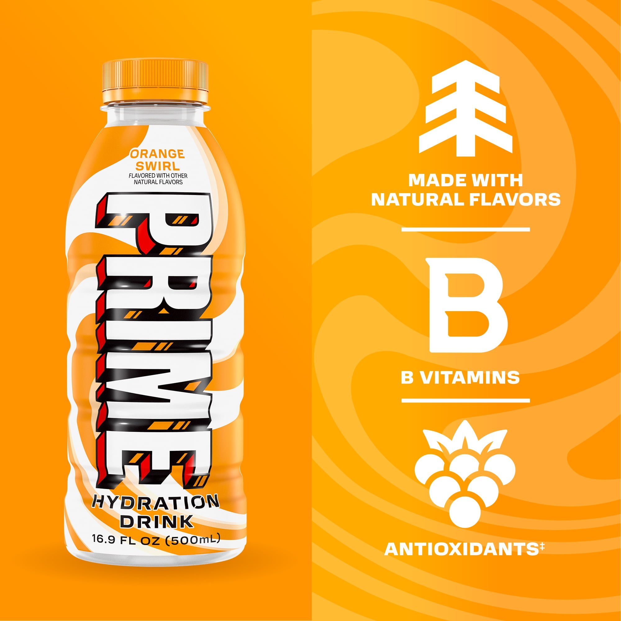 Prime Hydration Drink, Electrolyte Infused, Ice Pop Flavor, 16.9