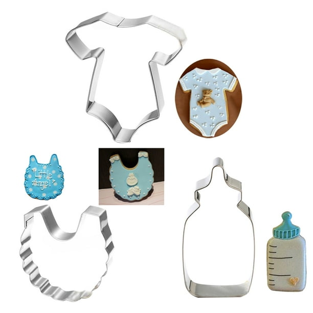 Besufy Biscuit Cutter 3Pcs/Set Baby Shower Themed Biscuit Cookie Pastry