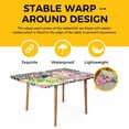 thumbnail image 4 of Bunny Easter Table Cloths for 3 Foot Rectangle Tables, Eggs Plaid Spring Floral Black White Farmhouse Patio Waterproof Elastic Fitted Tablecloths, Washable Rectangular Table Cover for Camping, 4 of 8