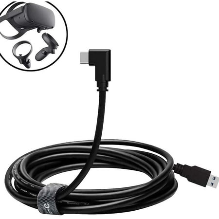 Oculus Quest Link Cable, USB C 17FT Cable 90 Degree Angled High Speed Data Transfer & Fast Charging Cable Compatible for Oculus Quest and Oculus Quest 2 to Gaming PC 17 Feet 5M