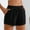 Black, variant on Women's Casual Drawstring Shorts with Pockets - Lightweight Polyester Athletic Shorts for Summer and Spring