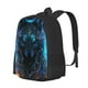 thumbnail image 1 of Disketp Cool Blue Light Wolf Mochila Minimalista de Gran Capacidad, Mochila de Viaje para Escuela, Trabajo o Uso Diario, 1 of 6