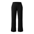 thumbnail image 5 of Guluxicc Womens Lounge Pants with Pockets Elastic Waist Long Straight Leg Trousers for Everyday Wear Summer Casual Outfits, 5 of 5