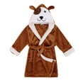 thumbnail image 1 of Zoo Crew Fuzzy Sherpa Lined Hooded Animal Bathrobe,Dog,L(7-9 Years), 1 of 4