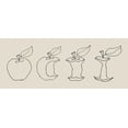 thumbnail image 2 of Tillmon, Avery 18x10 White Modern Wood Framed Museum Art Print Titled - Line Apples, 2 of 4