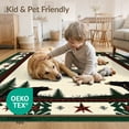 thumbnail image 4 of ODIKA 8'x10' Washable Area Rug Cabin Cowboy Motif Mens Decorations Reindeer Lone Southwestern for Dining Room, Large Office, Lounge, Non-Slip Chair-Friendly Mat, 4 of 7