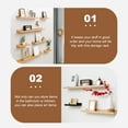 thumbnail image 2 of KAKOWELY Khaki Wall Rack for Home Use Strong Load-bearing Ability Synthetic Material 7.9 Inches,23.62"X5.51"X2.28", 2 of 5