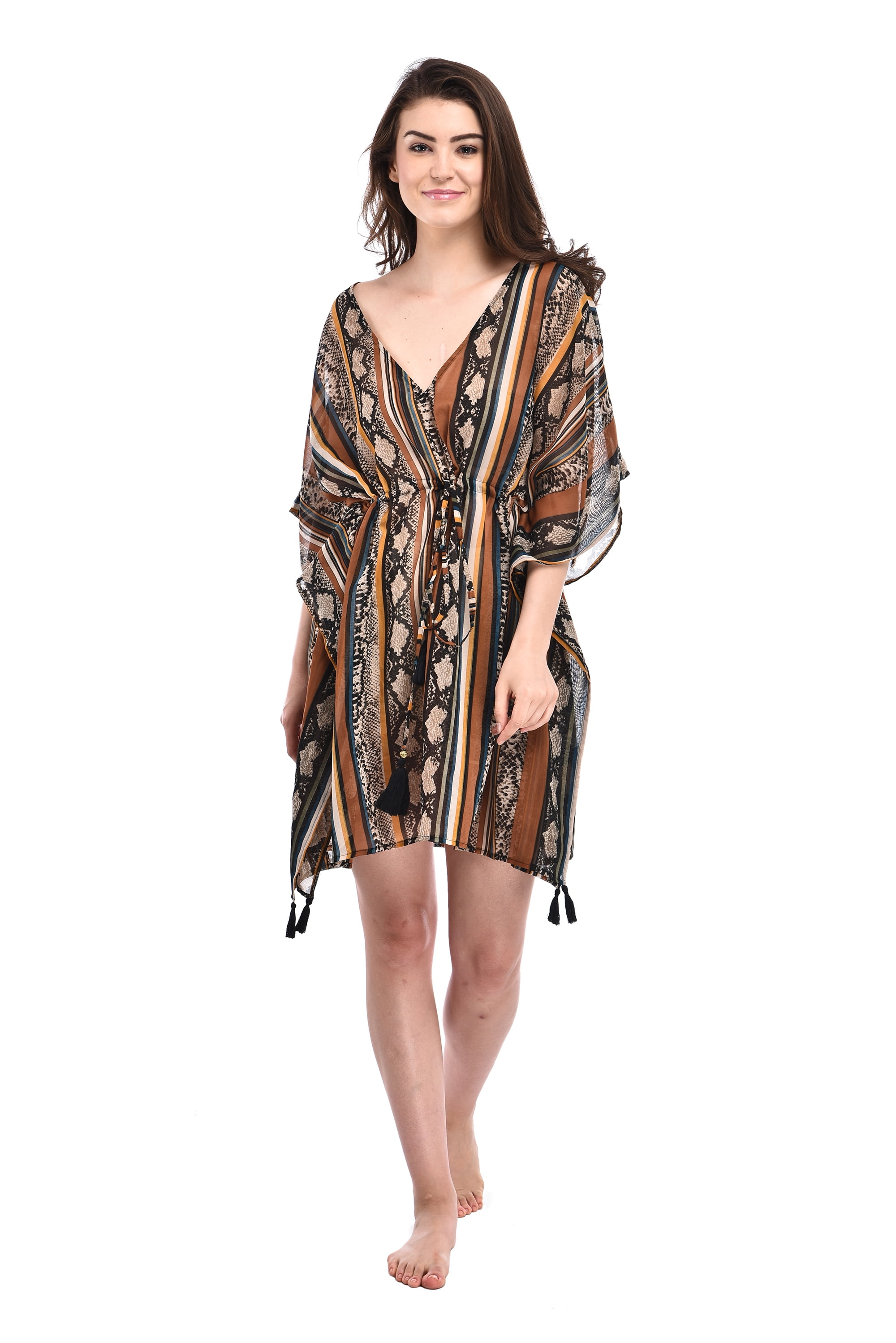 Oussum  Oussum Black Beach Cover Ups for Women Snake Print Beach