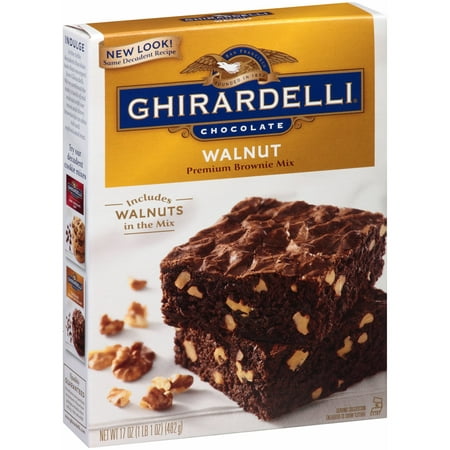 (2 pack) Ghirardelli Walnut Brownie Mix, 17 oz