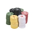 thumbnail image 2 of Misright 100Pcs/pack Chip Gambling Chips Professional Casinos Chips European Pokers Chip Set Round Coin Set, 2 of 8