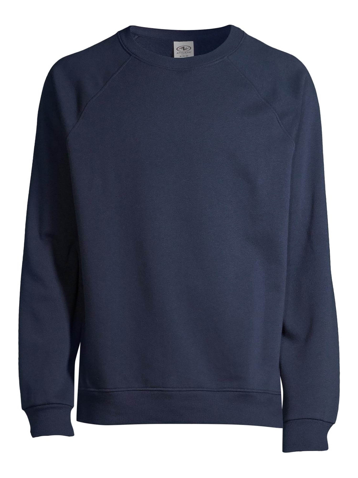 Athletic Works Men's Fleece Raglan Crew Sweatshirt, up to Size 2XL