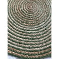 thumbnail image 2 of Avgari Creation Round Handmade Green Hand Braided Jute Rug Rustic Area Rug Carpet Door Mat- 24 Inch, 2 of 3