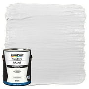 ColorPlace Exterior Latex Paint, White,1 Quart, Semi-Gloss