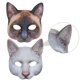 thumbnail image 3 of 2 piezas de Máscara para adultos PENGJTMXG Máscara de truco o trato gato Marrón y blanco, 3 of 4