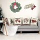 thumbnail image 2 of Juego de 4 fundas de almohada navideñas, fundas de almohada decorativas de lino y algodón, regalo de Navidad kaili Sencillez, 2 of 5