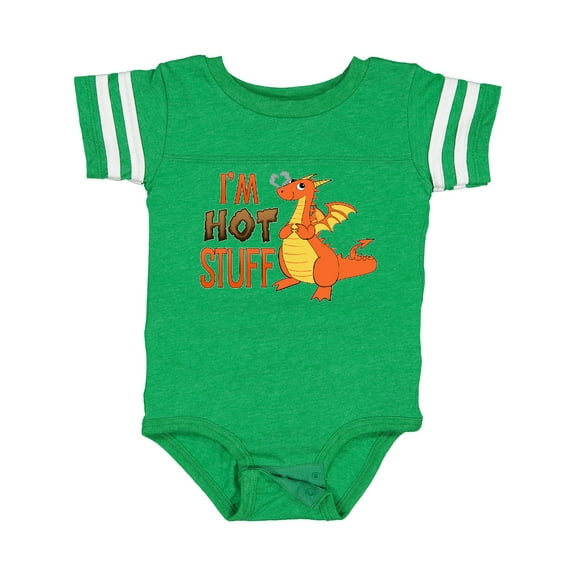 Inktastic I'm Hot Stuff Cute Dragon Boys or Girls Baby Bodysuit