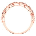 thumbnail image 5 of 0.17 ctw Wedding Band for Women - 14K Rose Gold Simulated Alexandrite Stackable Eternity Ring, 5 of 6