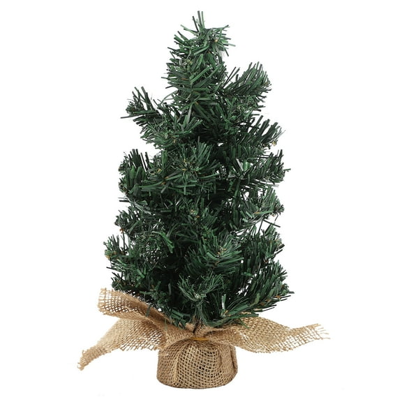 Artificial Branches 11.8in Christmas Tree Sisal Placed In The Desktop Ornaments Navidad Creative Home Decoration Cloth   PVC