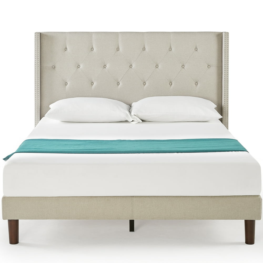 Zinus 51" Upholstered Platform Bed Frame, King