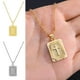 thumbnail image 1 of Collar con Colgante Cuadrado de Crucifijo de Acero de Titanio Estilo Hip Hop | Joyería de Moda En Acero Inoxidable Dorado | Unisex | 2,3 X 1,5 Cm | 10 G | Incluye Cadena En Forma de o | Hlh250812002G, 1 of 6