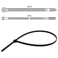 thumbnail image 2 of Electriduct Weather Resistant Stainless Steel Barb Nylon Cable Ties - Length: 14.5" - Width: 0.27" - Tensile Strength: 120lbs - Black - 100 Pcs, 2 of 3