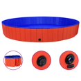 thumbnail image 1 of vidaXL Foldable Dog Swimming Pool Red 300x40 cm PVC, 1 of 5