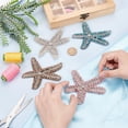 thumbnail image 3 of 4 parches de lentejuelas con diamantes de imitación y estrellas de mar brillantes para decoración, parche de tela con estrellas de mar para coser, apliques de concha de estrella de mar, 3 of 7