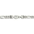thumbnail image 3 of White Sterling Silver chain Men's Figaro 9 in 8 mm, 3 of 4