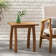 thumbnail image 3 of Tookss Side Table, Wooden End Table, Stylishly-slatted Outdoor Accent Table, Stacking Furniture For Indoor Outdoor Garden Deck Porch Yard Park Balcony 19.00x15.00x19.25 Inches, 3 of 9