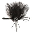 thumbnail image 3 of Diadema Zulema Vintage negra con cristales Charleston disfraz, 3 of 8
