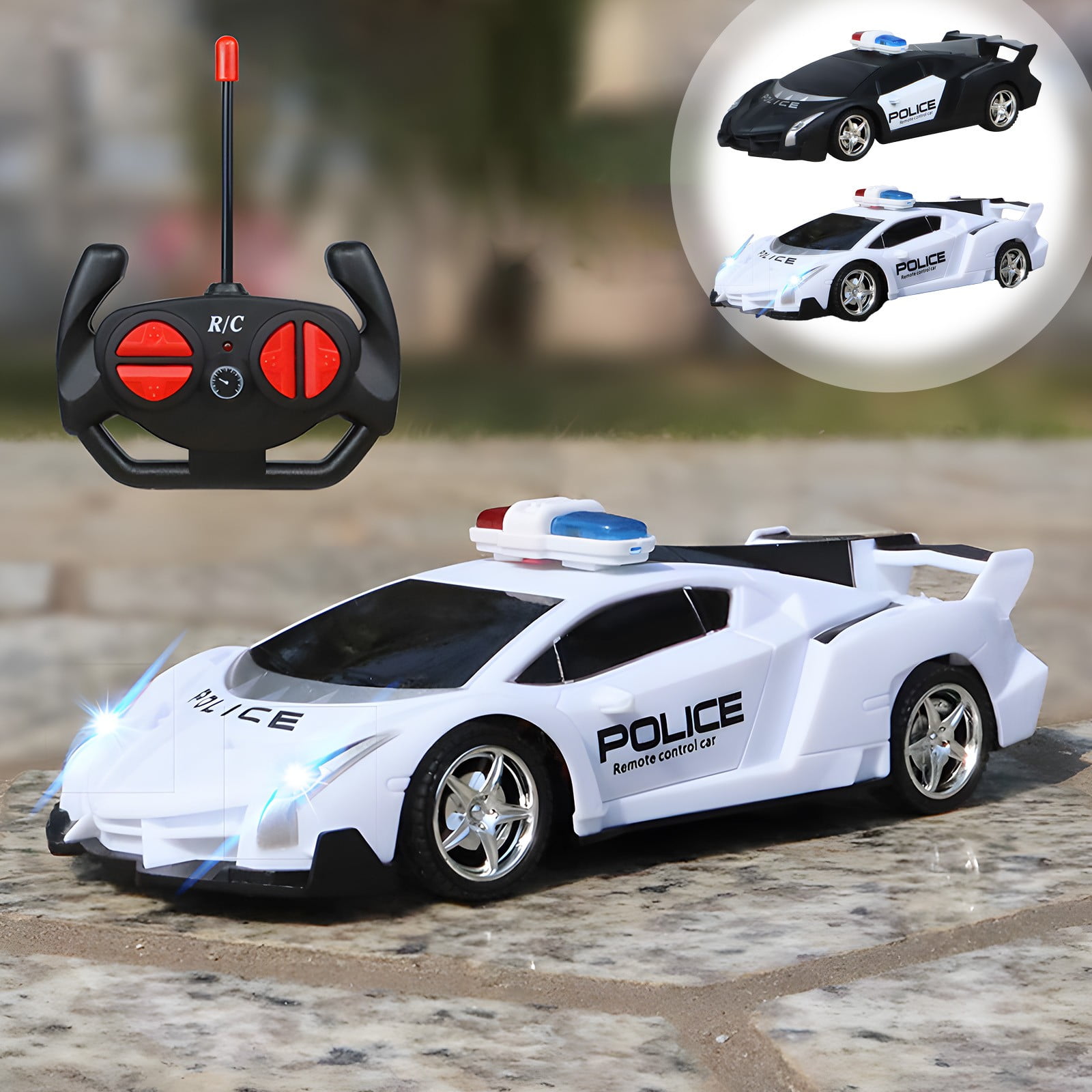 kkbbma Jouets à Moins de 5$ Voiture de Police Télécommandée