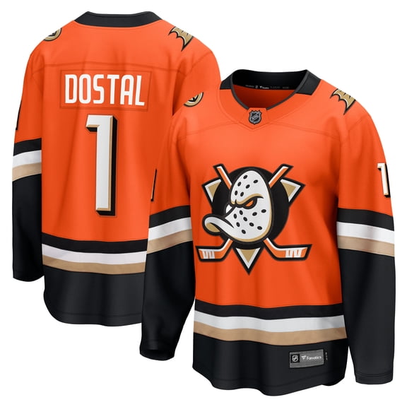 Men's Fanatics Lukas Dostal Orange Anaheim Ducks Home Breakaway Jersey