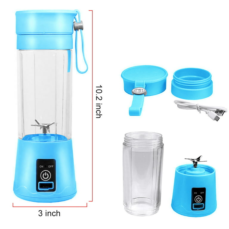  Portable Blender for Shakes and smoothies with Scale, 4000mAh Personal  Electric Blender 15.2 oz,150w 6-Blades Blender Bottles, USB Rechargeable  Mini Fruit Juicer for Travel, Office, Outdoors: Home & Kitchen