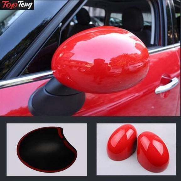 2 x Red Mirror Covers for MINI Cooper R55 R56 R57 High Quality
