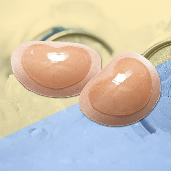 Silicone Self Adhesive Bra for Women Beige Color Reusable Breast Covers with Secure Fit